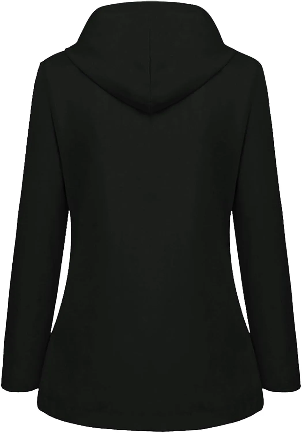 2023 Womens Fashion Hooded Rain Jacket Lightweight Trench Coat Long Sleeve Windbreaker Zip Up Drawstring Raincoat Pockets