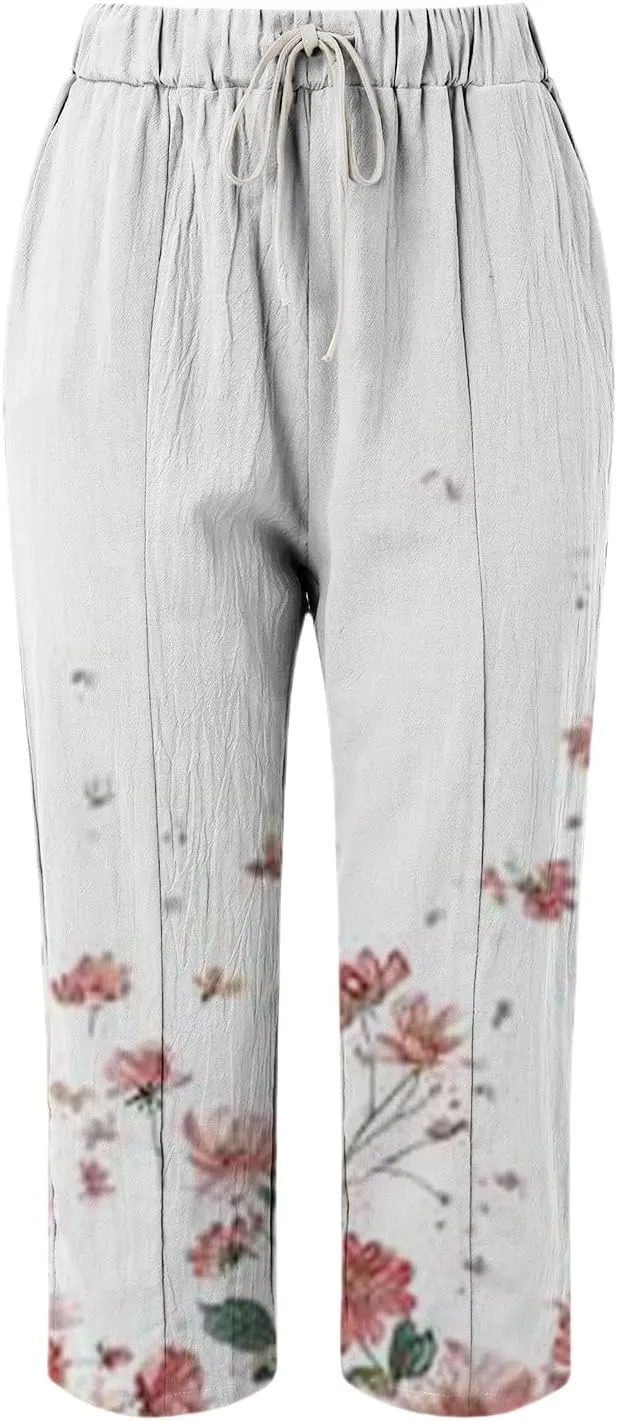 Beach Vacation and Summer Casual Drawstring Pants 2025 Beach Travel Vacation Outfits Leggings for Women Black