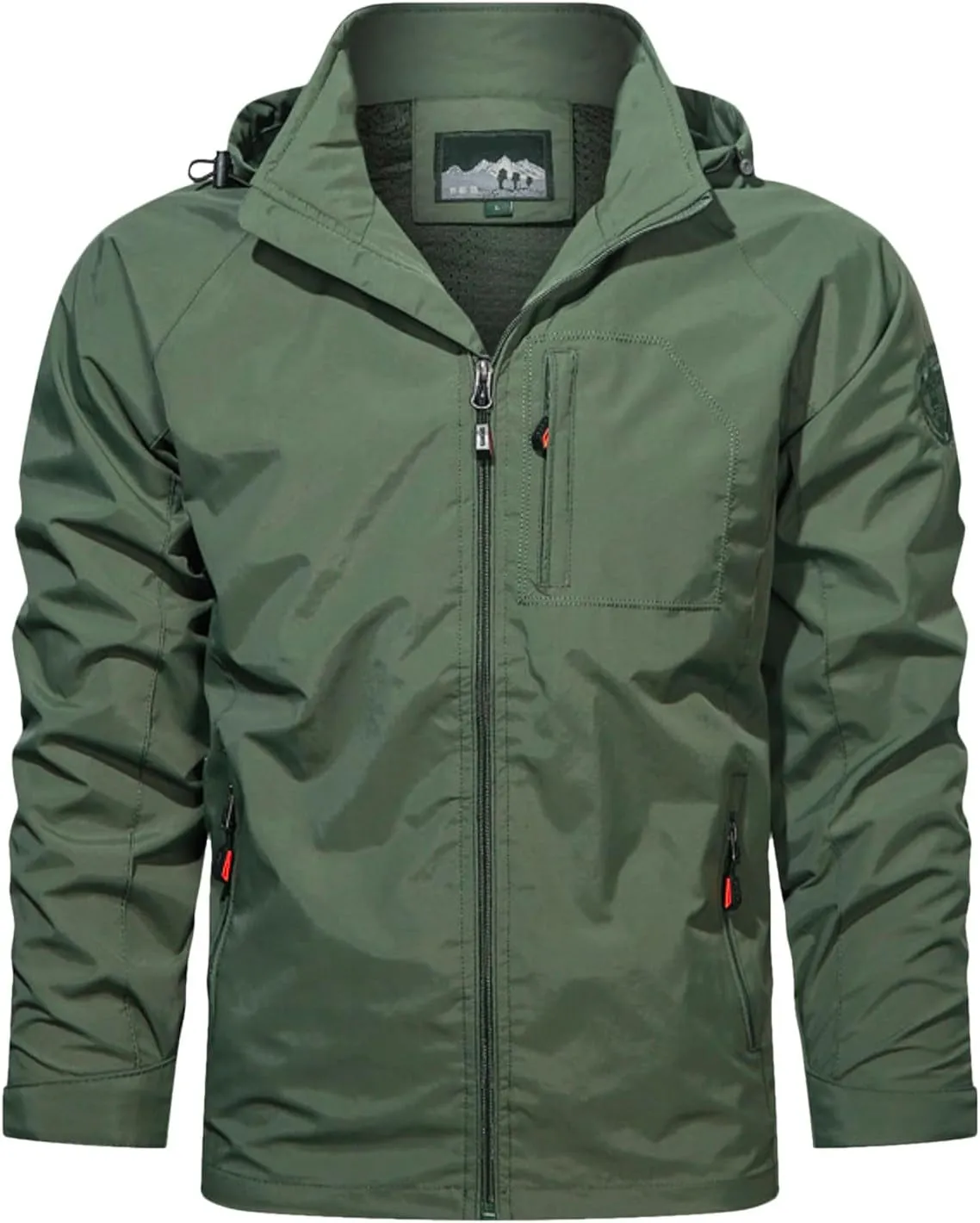 Blouse Costume Mens Windproof Jacket Sport Jackets Classic Zip Front Hoodies Coat Winter Raincoat Multi Pockets