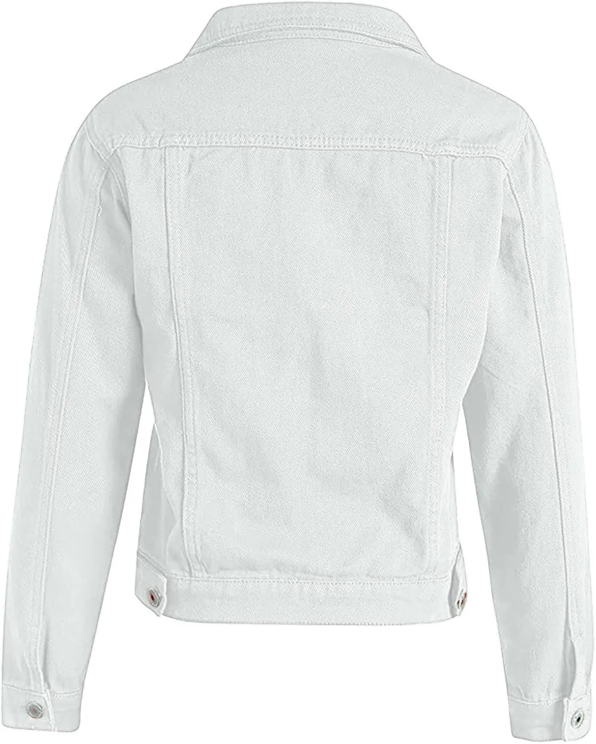 BTDECLAR Womens Denim Jacket Petite Crop Top Casual Button Up Long Sleeve Slim Fit Jean Jackets Trucker Denim Cardigan Coat