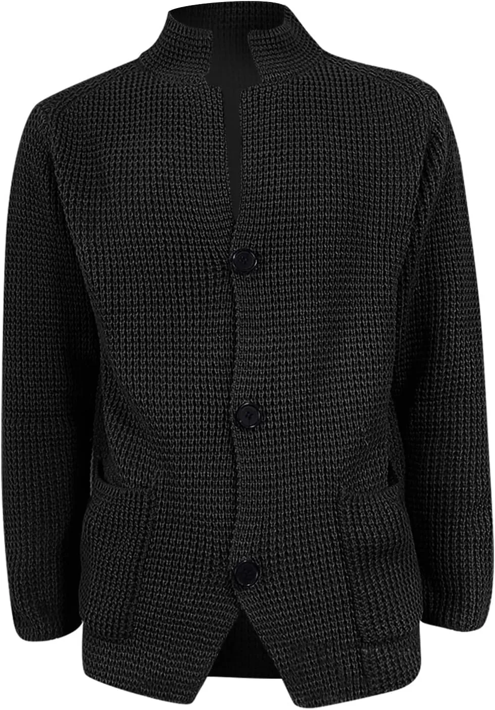 Cardigan Sweaters for Men with Buttons Knit Lapel Oversized Cardigan Thick Warm Casual Winter Cardigan