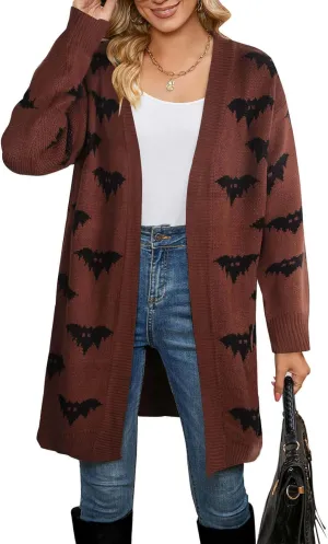 Cardigan Sweaters for Women Cute Loose Open Front Long Sleeve Cardigans Coat Outwear