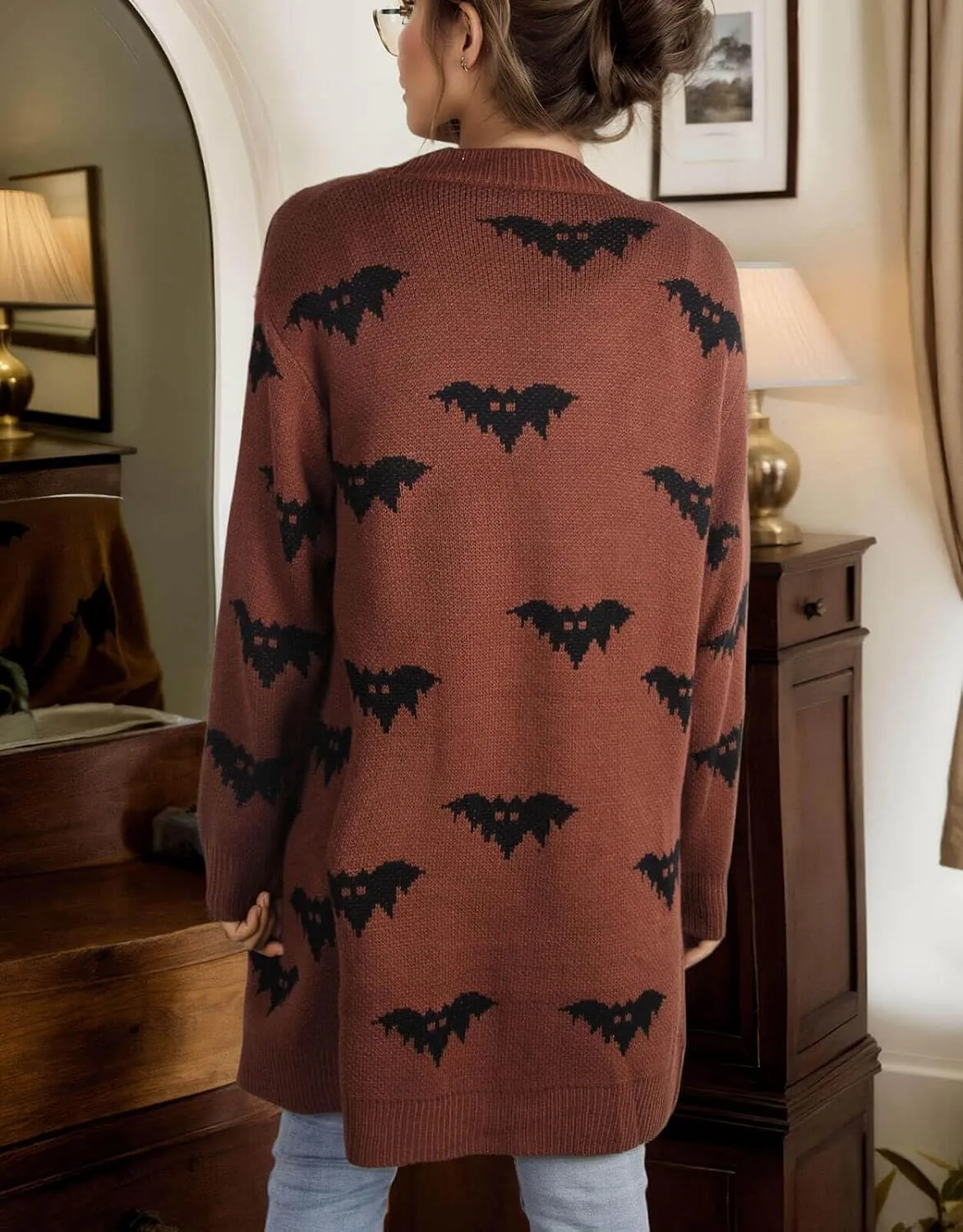 Cardigan Sweaters for Women Cute Loose Open Front Long Sleeve Cardigans Coat Outwear