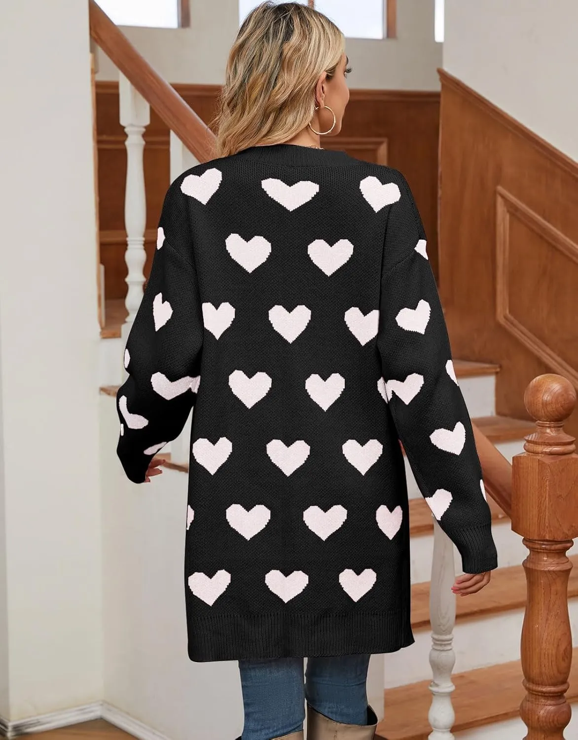 Cardigan Sweaters for Women Cute Loose Open Front Long Sleeve Cardigans Coat Outwear