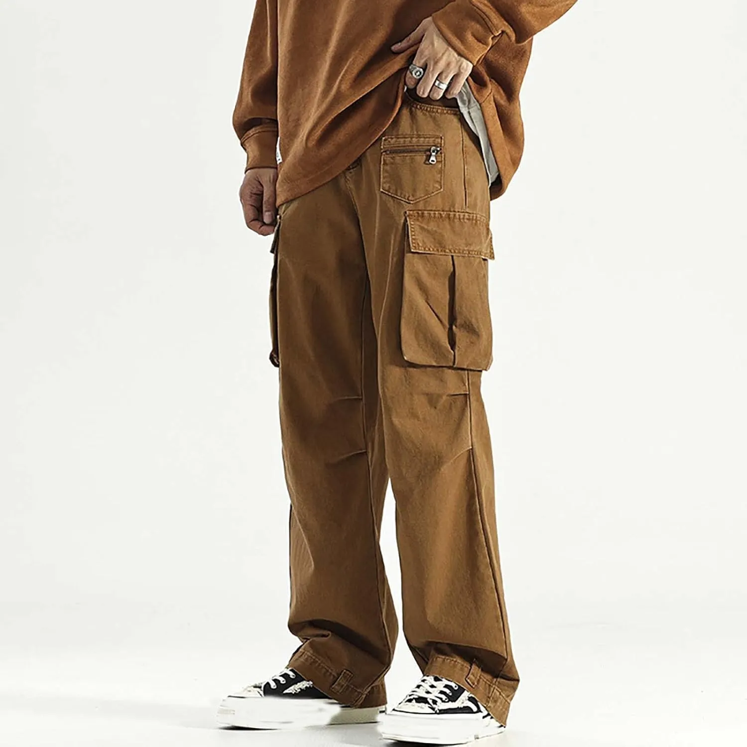 Cargo Pants for Men Baggy Men's Workout Athletic Sweatpants Gym with Pockets Stretch Jogger Pants Mens Cargo Sweatpants
