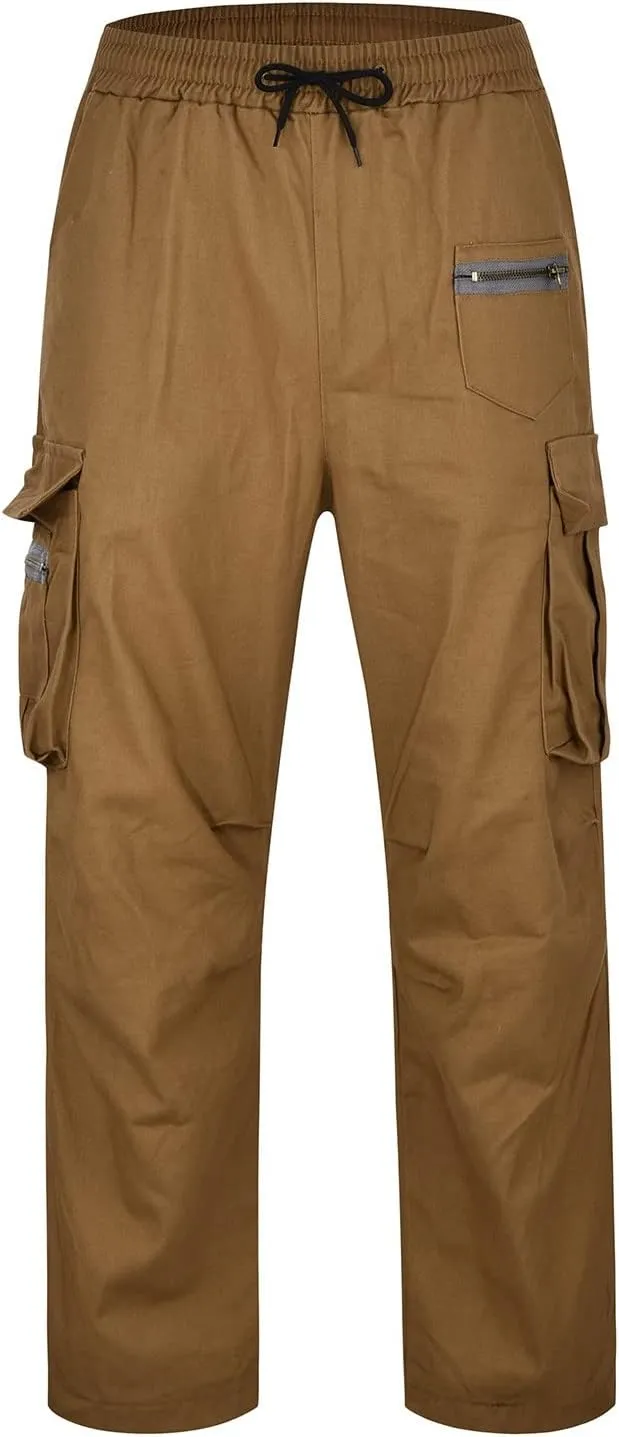 Cargo Pants for Men Baggy Men's Workout Athletic Sweatpants Gym with Pockets Stretch Jogger Pants Mens Cargo Sweatpants