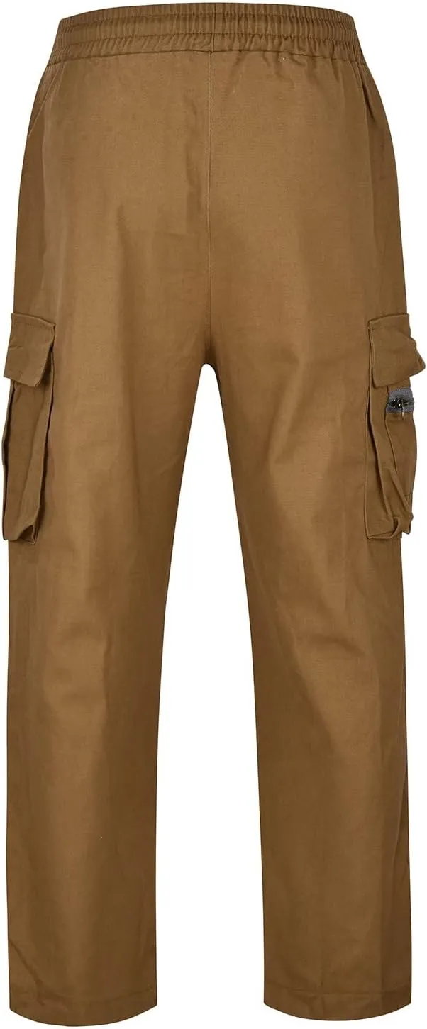 Cargo Pants for Men Baggy Men's Workout Athletic Sweatpants Gym with Pockets Stretch Jogger Pants Mens Cargo Sweatpants