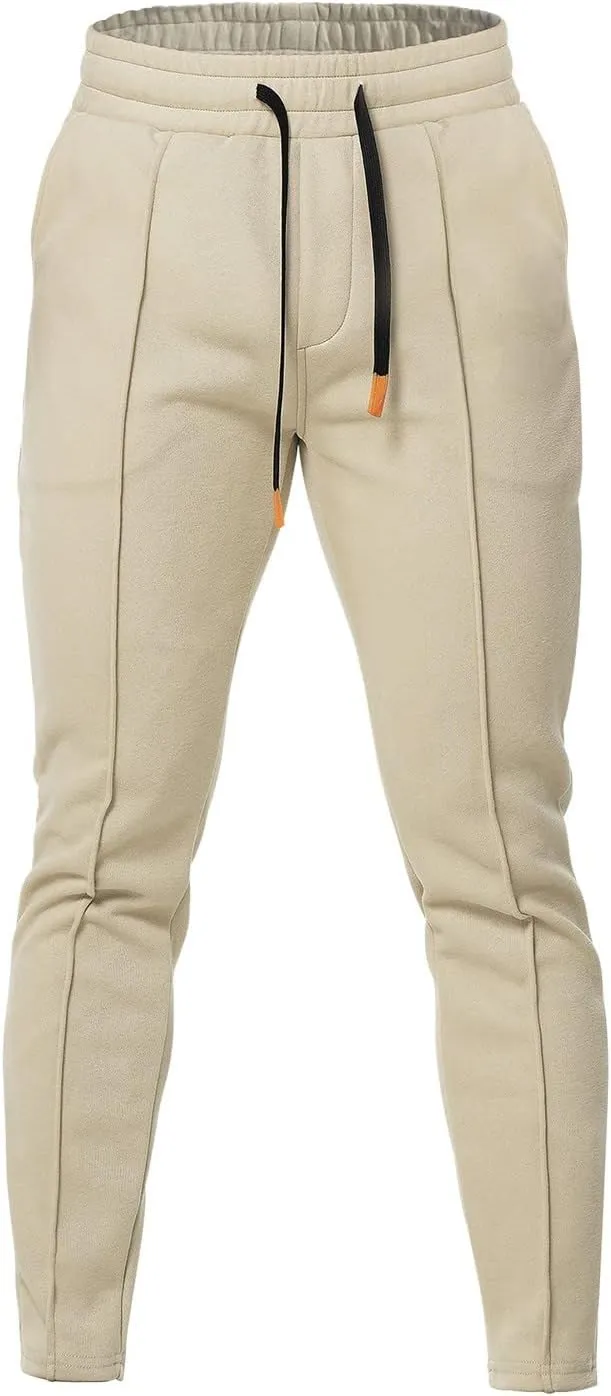 Cargo Pants for Men Relaxed Fit Cotton Work Pants Jogger Open Bottom Straight Leg Sweatpants Pockets Mens Cargo Pants