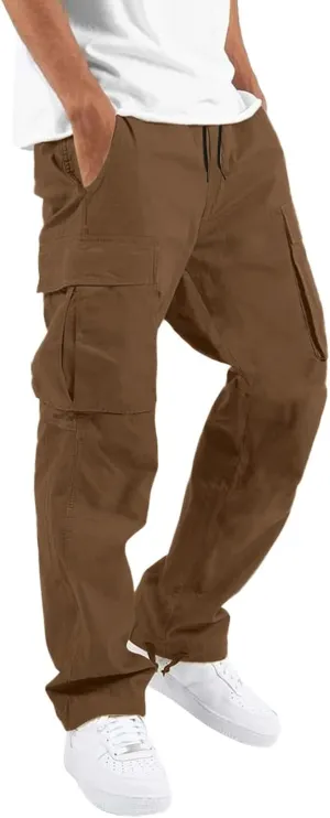 Cargo Pants for Men Work Relaxed Fit Men's Military Tactical Pants Big and Tall Hiking Trousers Baggy Workout Joggers