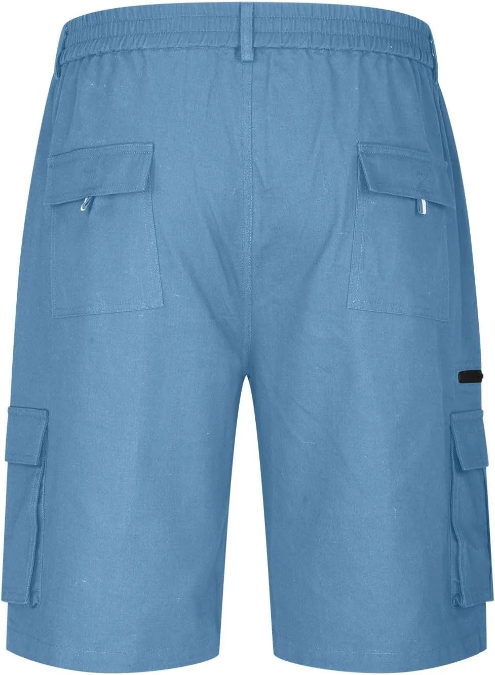 Cargo Shorts Men Big Tall Casual Premium Twill Multi Pockets Tooling Shorts Classic Fit Elastic Waist Shorts