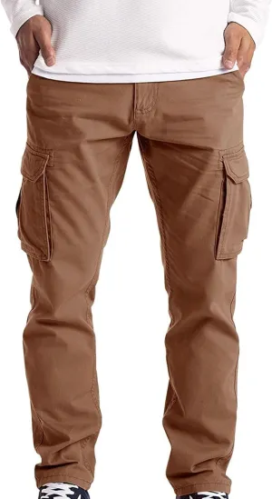Cargo Sweatpants for Men Big and Tall Baggy Heavyweight Athletic Joggers Multi-Pockets Relaxed Fit Cargo Pants Men's