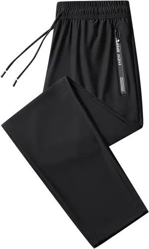 CRNTCEM Mens Quick Dry Hiking Sweatpants Lightweight Straight Running Workout Pants Outdoor Stretch Casual Athletic Joggers