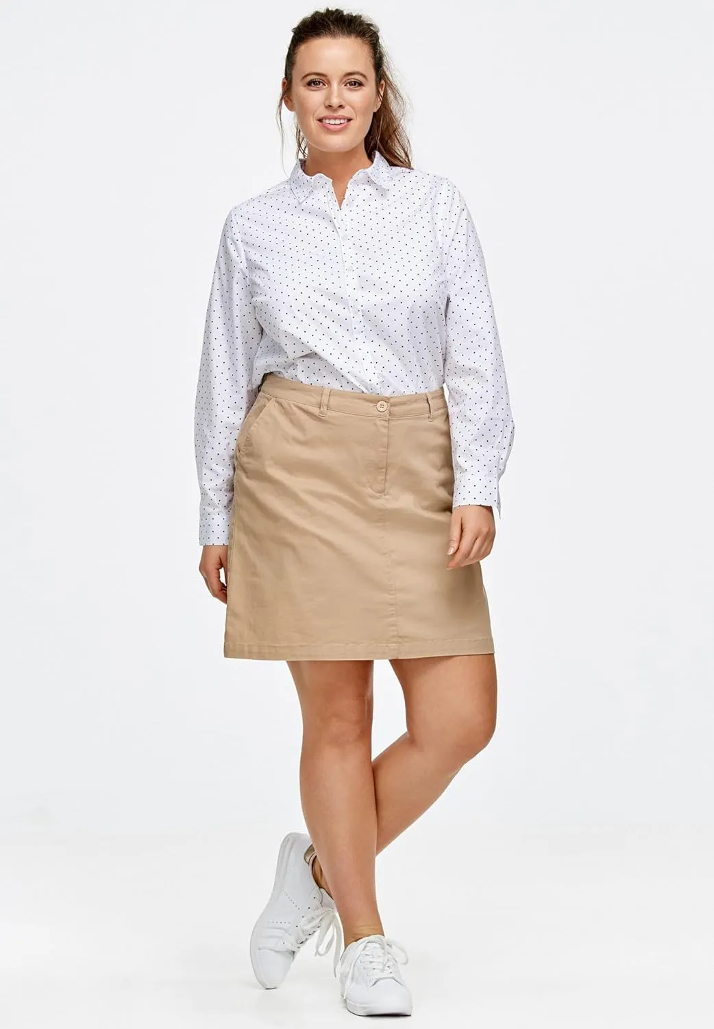 ellos Plus Size Stretch Chino Skort