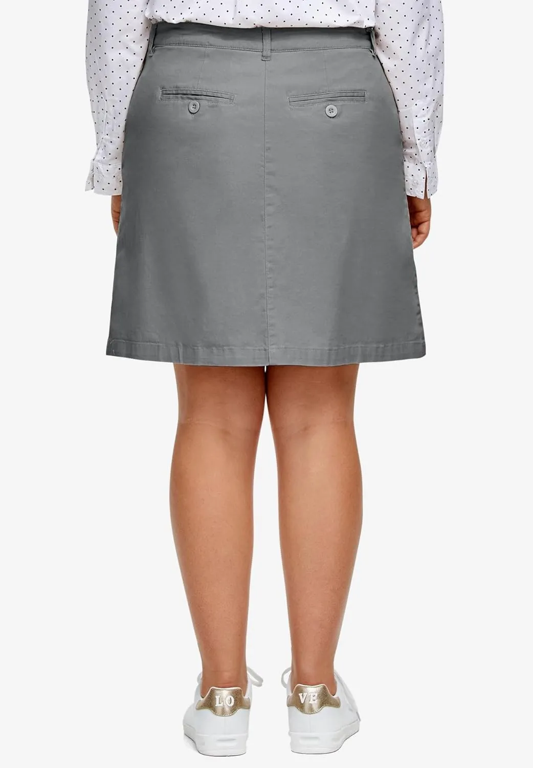 ellos Plus Size Stretch Chino Skort