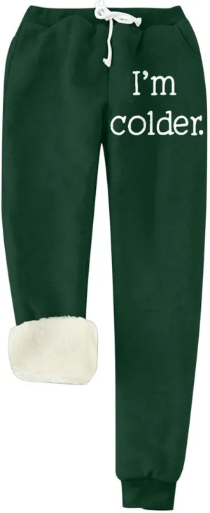 Fleece Lined Pants Women Plus Size Thermal Joggers for Sherpa Womens Sweats Warm Sweat Winter Sweatpants