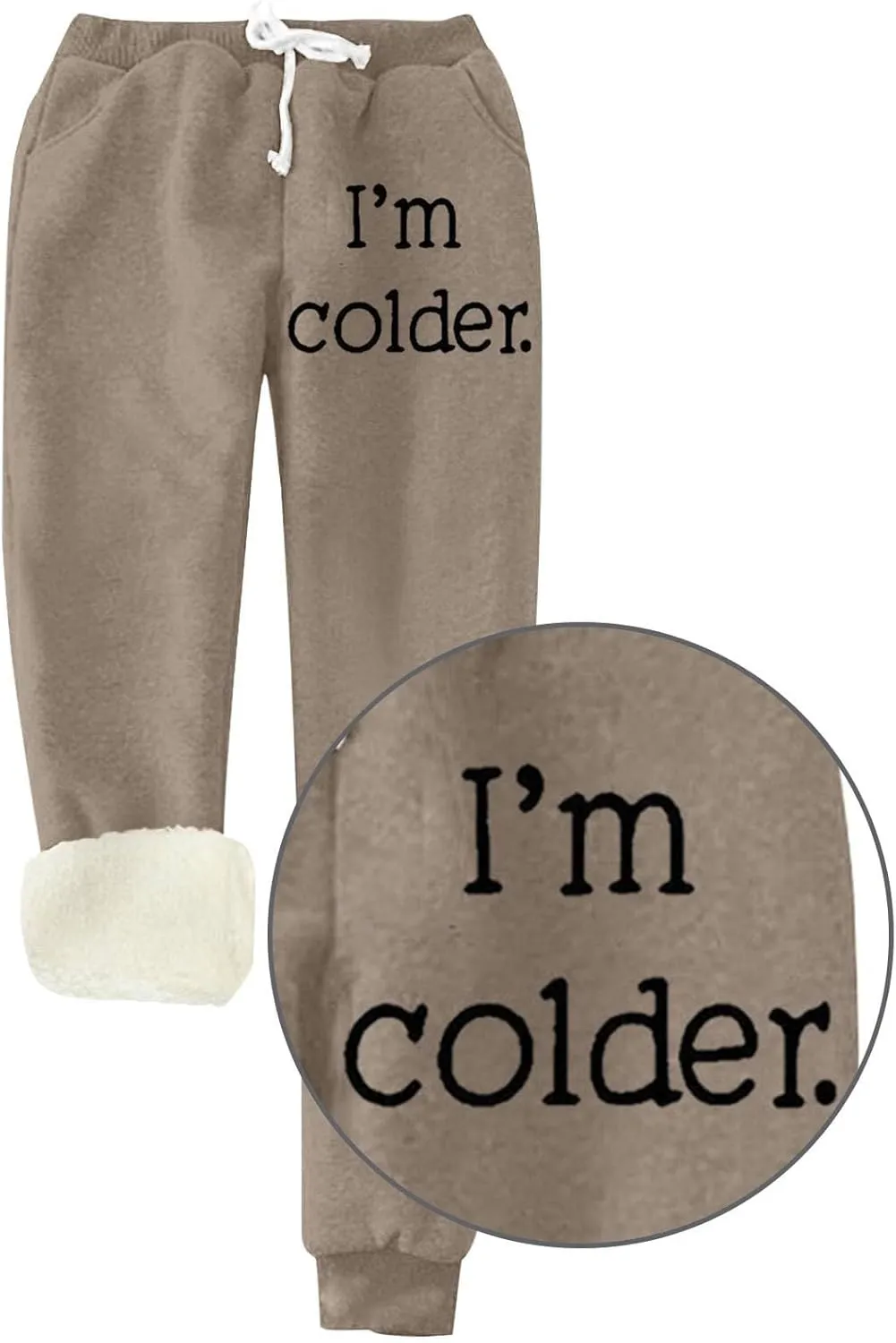 Fleece Lined Pants Women Plus Size Thermal Joggers for Sherpa Womens Sweats Warm Sweat Winter Sweatpants