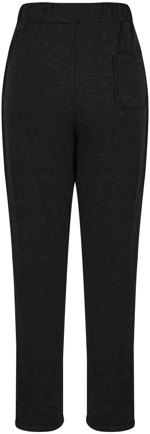 Fleece Lined Pants Women Winter Warm Sherpa Sweatpants Active Running Jogger Pants Thermal Cashmere Sweat Pants