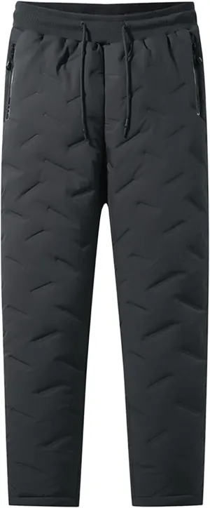Fleece Lined Snow Pants Winter Sherpa Lined Sweatpants Warm Thicken Fleece Pants Outdoor Joggers for Men Women