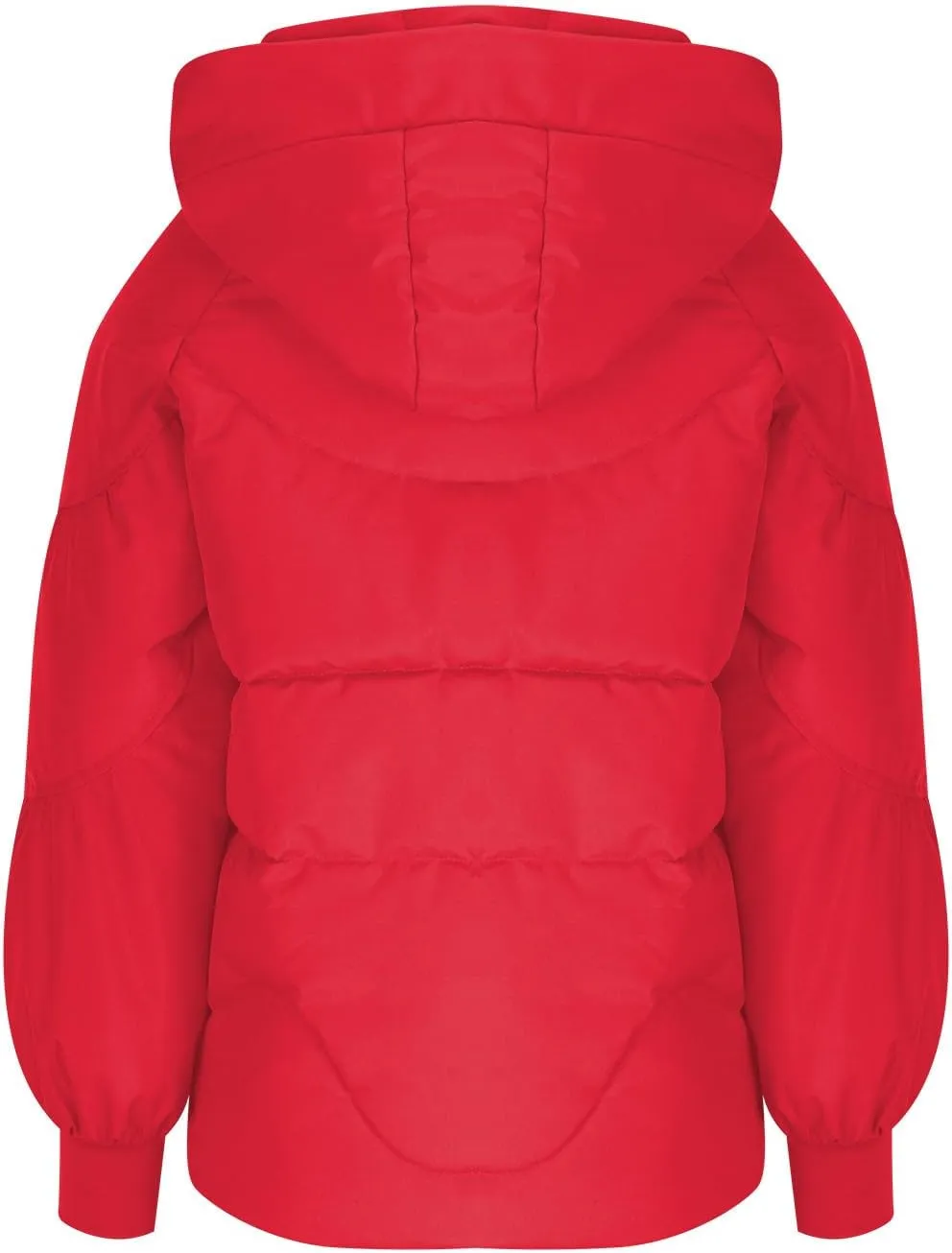 Full Zip Puffer Jacket for Women Long Sleeve Down Outwear with Pockets Trendy 2024 Winter Down Drawstring Coat