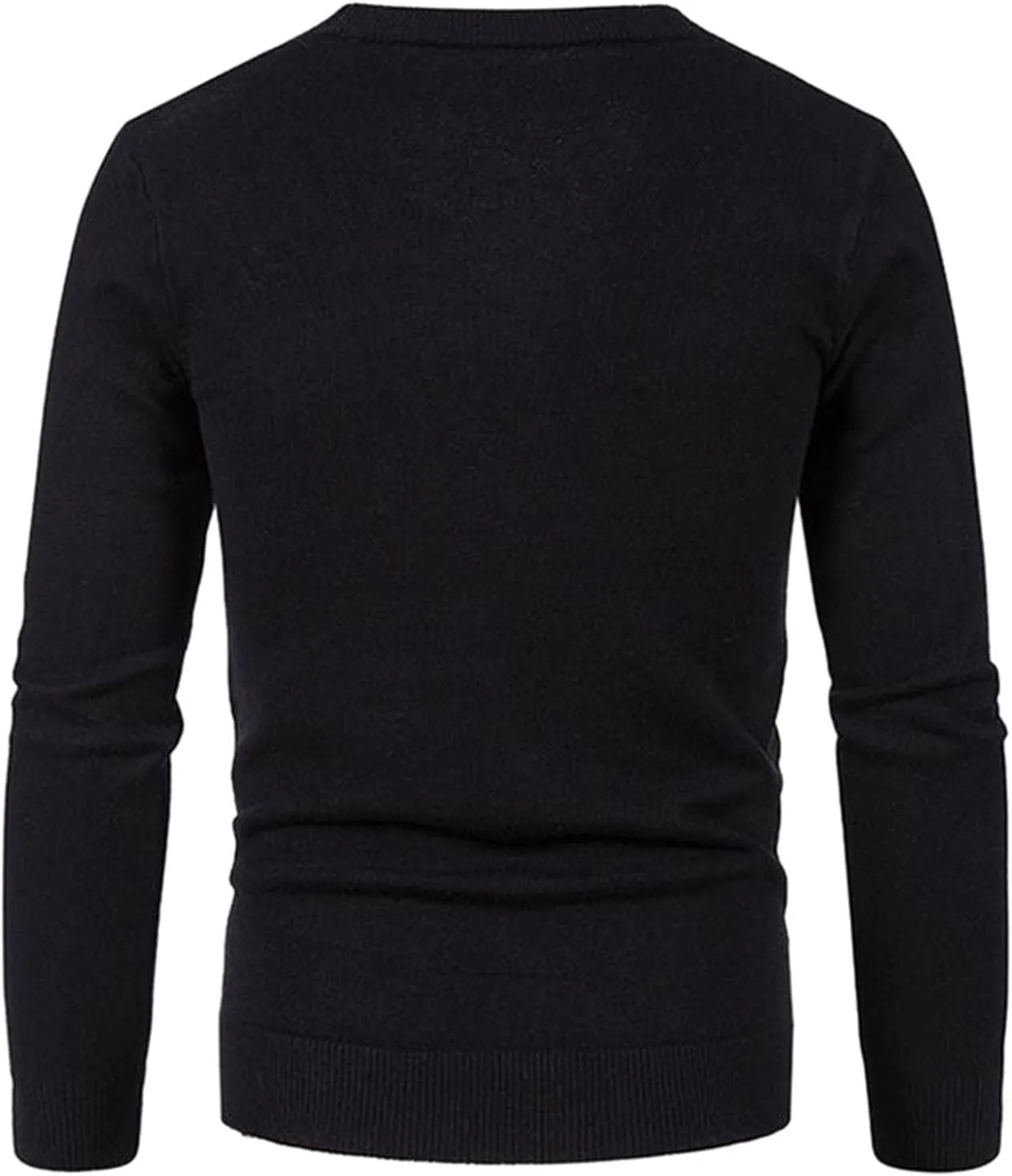 Fxbar Men's Cardigan Sweaters V Neck Long Sleeve Cardigans Slim Fit Casual Buttons Down Ribbed Knitted Sweater