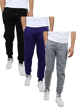 Galaxy by Harvic Men's Tech Fleece Joggers with Quilted Pocket & Knee