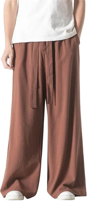 GIERIDUC Men's Pleated Front Dress Pants Mens Big and Tall Thermal Pants Mens Cotton Exercise Pants Mens Cotton Jersey Pants