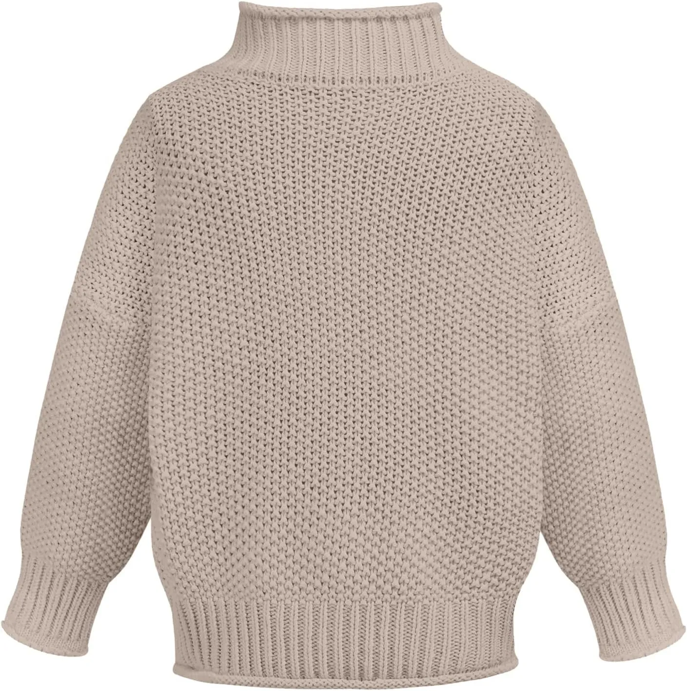 GOKKILRW Womens Oversized Turtleneck Sweater Casual Long Sleeve Cable Knit Oversized Soft Slouchy Loose Pullover Jumper Tops