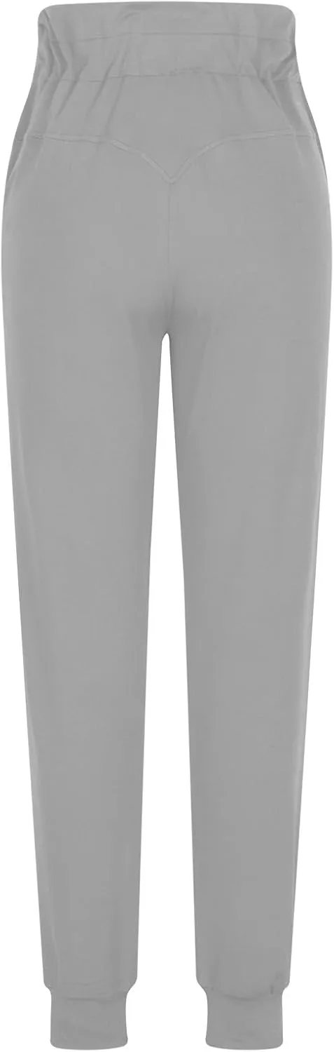 High Waisted Drawstring Pants Women Casual Soft Comfortable Pants for Travel Sports Solid Color Sweatpants Women