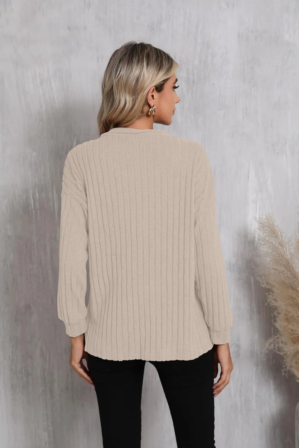 HIYIYEZI Women's Long Sleeve Open Front Cardigan Casual Lightweight Cardigans Knit Outwear with Pockets