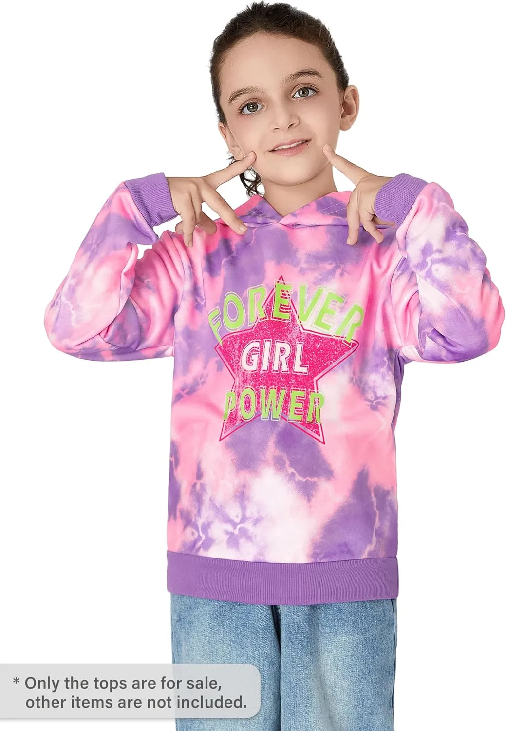 Hoodie Sweatshirts for Girls - Soft Long Sleeve Pullover Stylish Butterfly Smiley Face Shirt Size 6-18