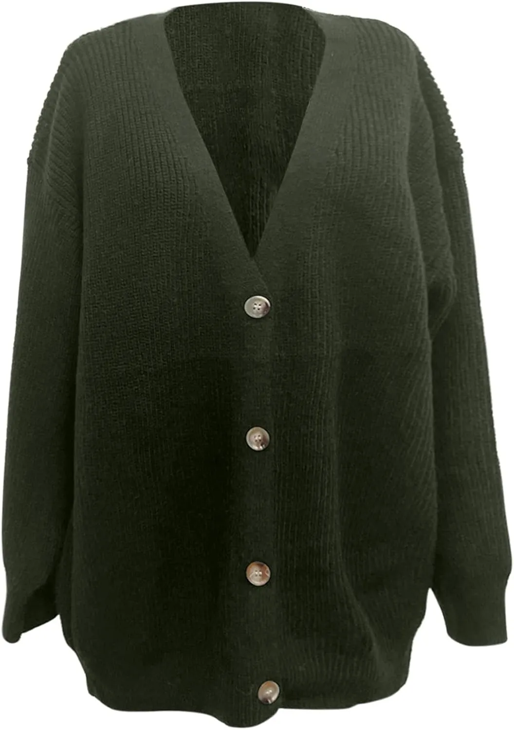 iLH Cardigan Sweaters for Sweater Fall Fashion Oversize Loose Sweater Button down V Neck Solid Outerwear Knitted Coat