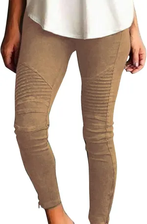 Jeggings for Women 2025 High Waisted Stretch Skinny Cropped Pencil Pants Slim Workout Pull On Ankle Stretch Pants