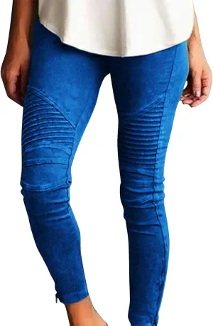 Jeggings for Women 2025 High Waisted Stretch Skinny Cropped Pencil Pants Slim Workout Pull On Ankle Stretch Pants