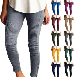 Jeggings for Women 2025 High Waisted Stretch Skinny Cropped Pencil Pants Slim Workout Pull On Ankle Stretch Pants