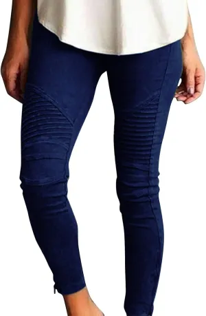 Jeggings for Women 2025 High Waisted Stretch Skinny Cropped Pencil Pants Slim Workout Pull On Ankle Stretch Pants