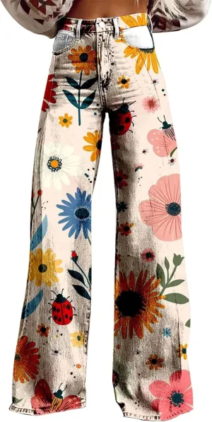 Joggers Pant with Pockets Size Printed Casual Pants Fleece Lined Sweatpants Casual Pants for Women Womens Sweatpants