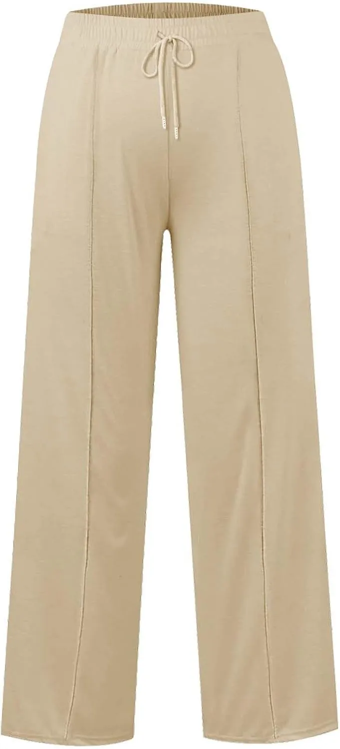 Kids Girls Sweatpants Wide Leg Casual Jogger Pants Straight Leg Baggy Elastic High Waisted Sport Yoga Pants