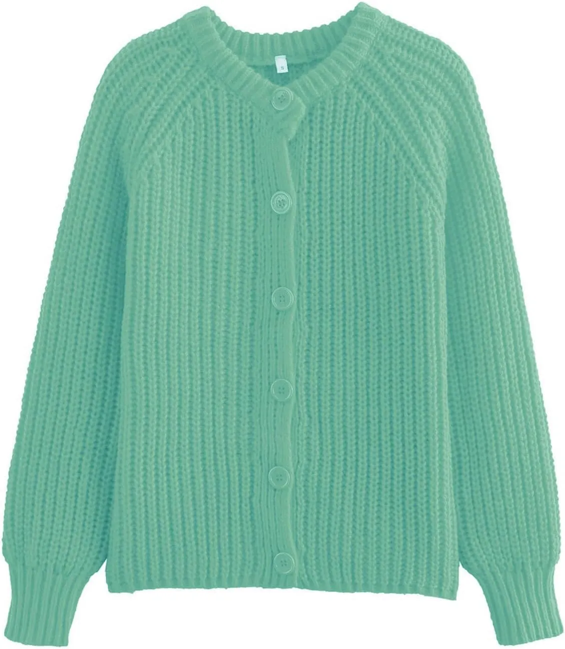 Knit Sweaters for Women Cropped Open Front Long Sleeve Cardigans Casual Button Down Coat Y2K Fall Outfits 2024