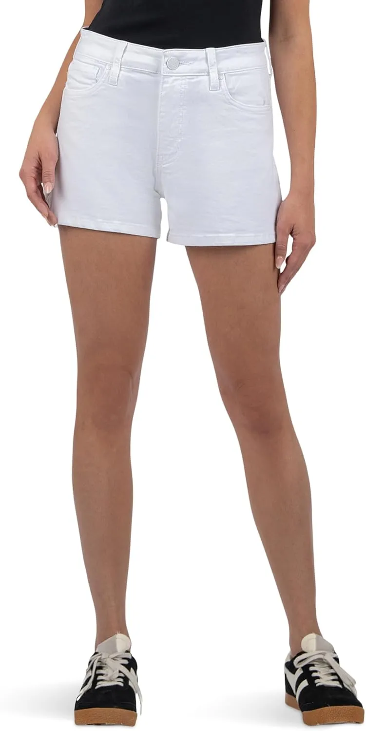 KUT from the Kloth Women's Jane High-Rise Shorts with Five Pockets with Regular Hem
