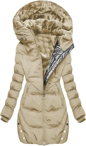 Lmdudan Puffer Coat for Women Warm Winter Zipper Hooded Coats Down Long Jackets Warm Parka Thicken Outwear with Pockets