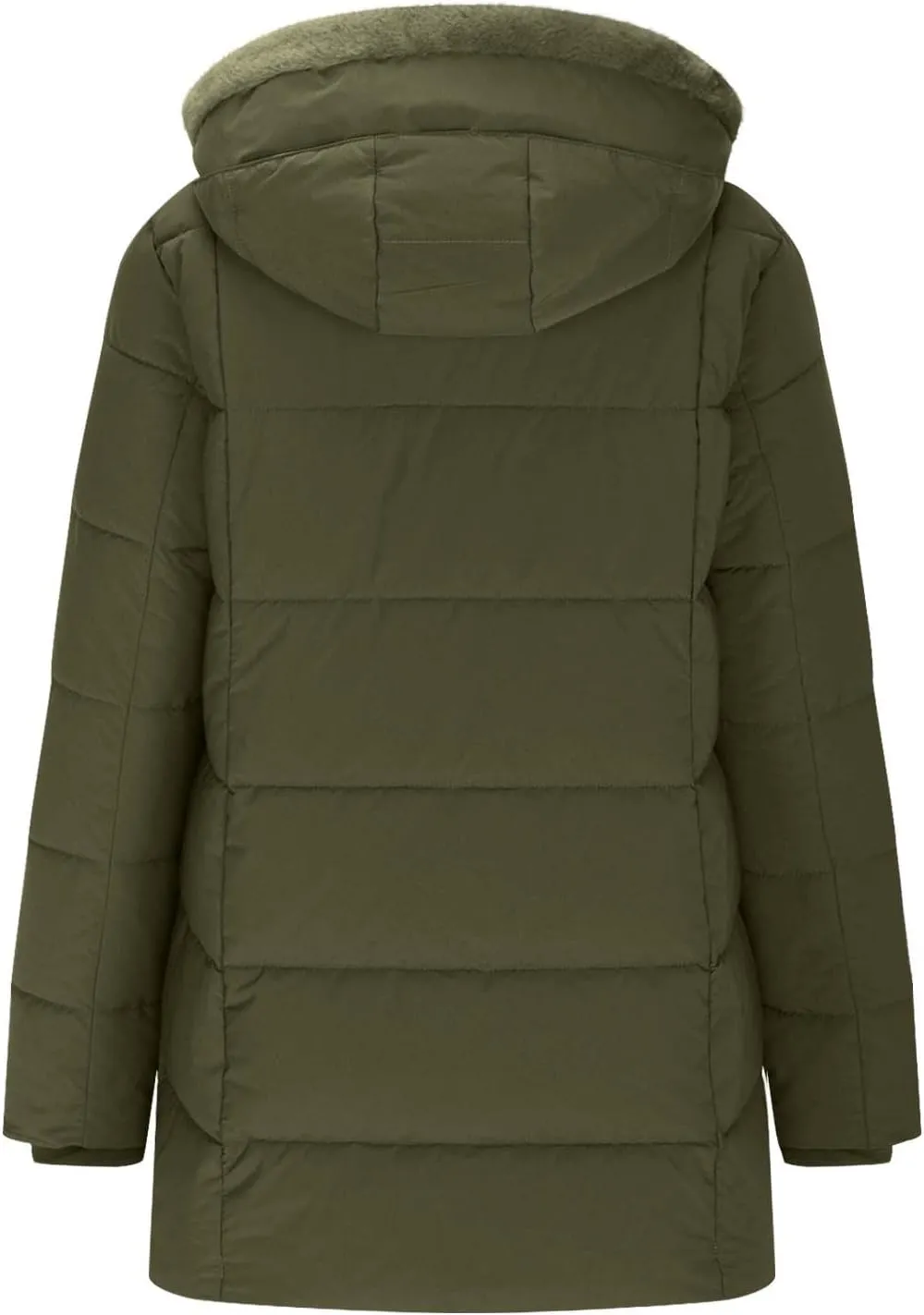 Lmdudan Puffer Coat for Women Warm Winter Zipper Hooded Coats Down Long Jackets Warm Parka Thicken Outwear with Pockets