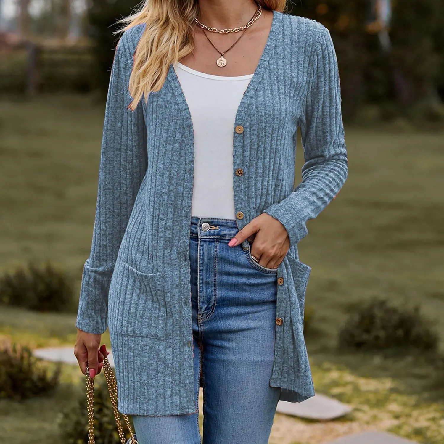 Long Cardigans For Women Fall Fashion Open Front Business Cable Knitted Cardigan Casual Slouchy Button Down Sweaters