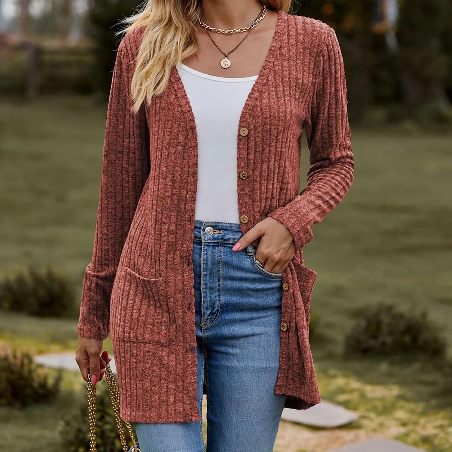 Long Cardigans For Women Fall Fashion Open Front Business Cable Knitted Cardigan Casual Slouchy Button Down Sweaters