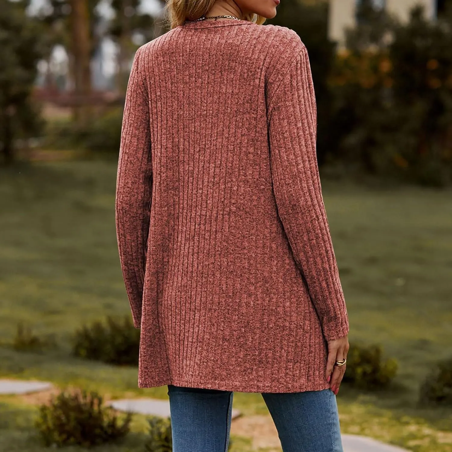 Long Cardigans For Women Fall Fashion Open Front Business Cable Knitted Cardigan Casual Slouchy Button Down Sweaters