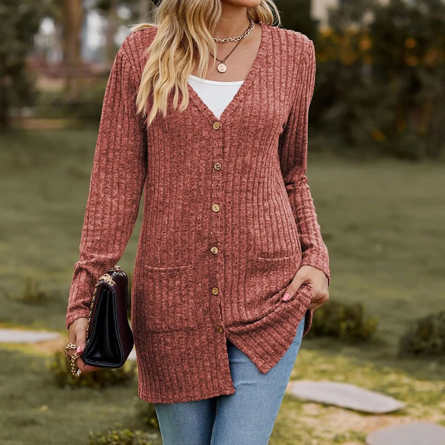 Long Cardigans For Women Fall Fashion Open Front Business Cable Knitted Cardigan Casual Slouchy Button Down Sweaters