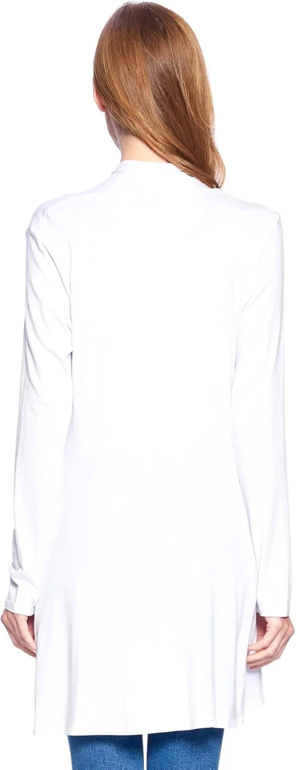 Longline Long Sleeve Open Cardigan (S-3X) - Made in USA