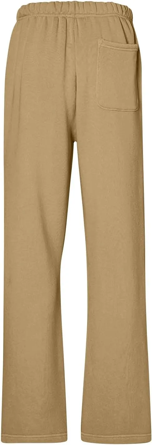 Low Rise Sweatpants for Women Baggy Drawstring Straight Leg Track Pants Fleece Lined Workout Pants with Pockets