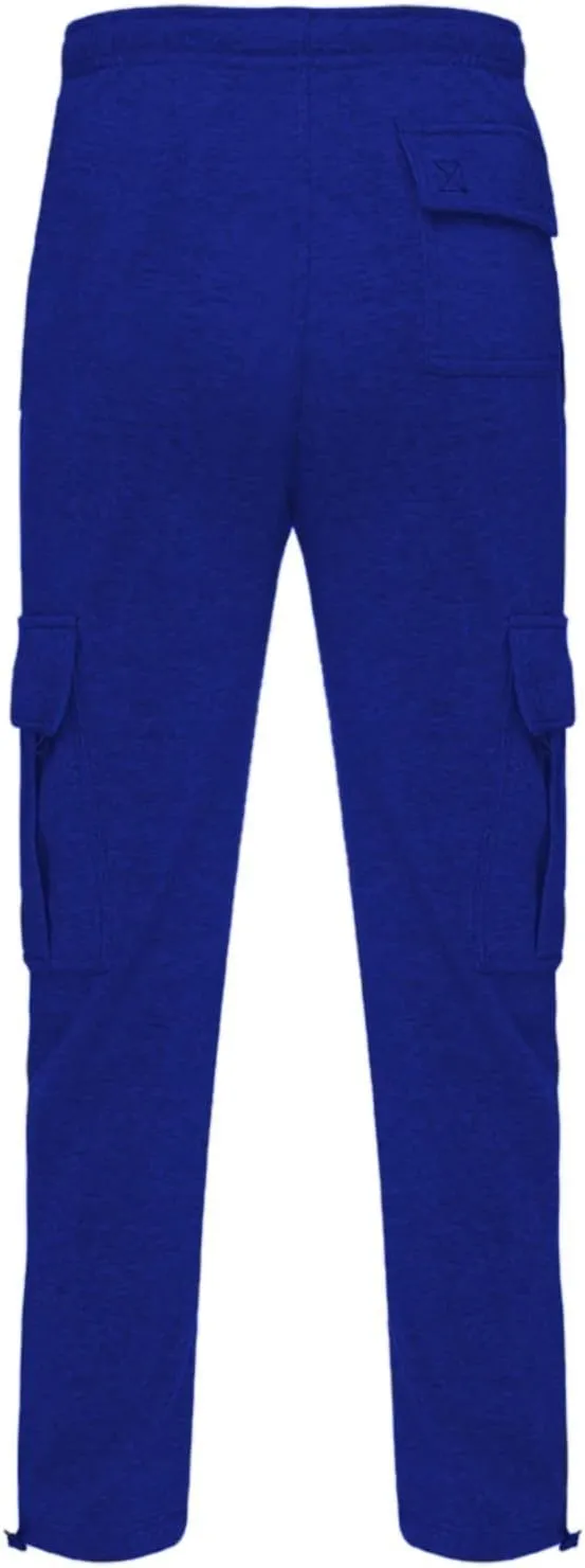 Men Cargo Pants Loose Straight Fit Casual Joggers Drawstring Stretch Elastic Waist Pants Big and Tall Baggy Pants