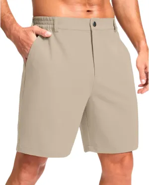 Men Casual Golf Shorts 7" Lightweight Stretch with Pockets Quick Dry Breathable Comfy for Work Hiking