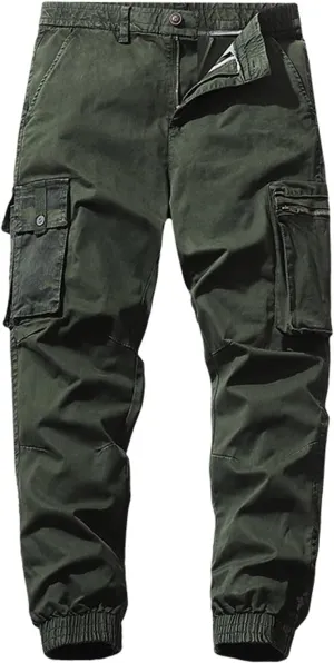 Men's BDU Casual Military Pants Multi-Pocket Combat Ripstop Jogger Cargo Pants Hiking Pants Distressed Outdoor Trousers